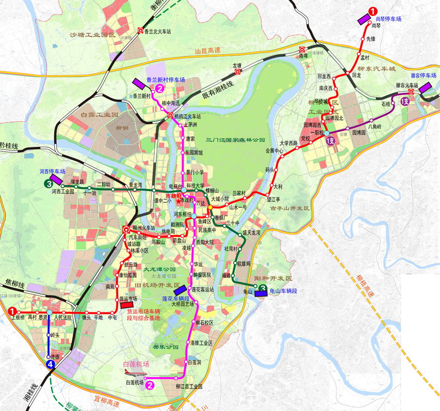 柳州地鐵二號線站點線路圖,柳州軌道交通柳州地鐵2號線規(guī)劃圖